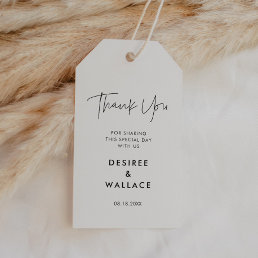 Modern minimalist wedding favor gift tags