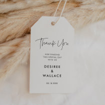 Modern minimalist wedding favor gift tags