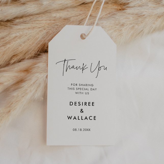 Modern minimalist wedding favor gift tags (Creator Uploaded)