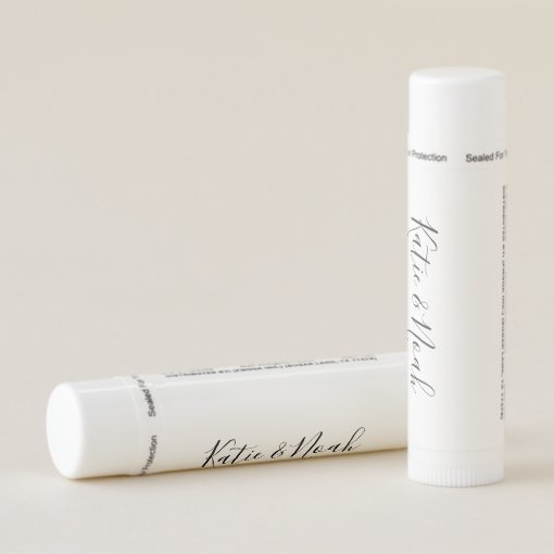 Modern Minimalist Wedding Favor Lip Balm 