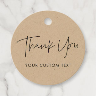 Modern minimalist wedding favor tags