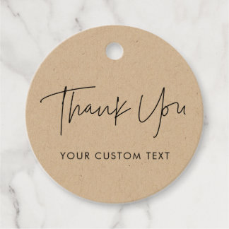 Modern minimalist wedding favor tags