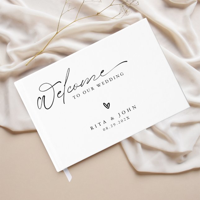 Modern Minimalist Wedding Foil Guestbook (Creator Uploaded)