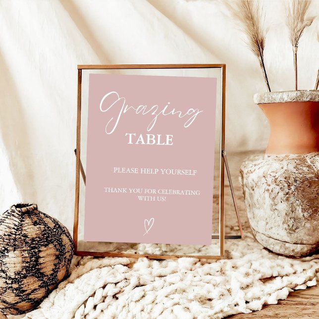 Modern Minimalist Wedding Grazing Table Sign  (Creator Uploaded)
