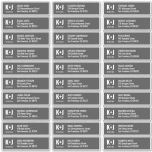 Modern + Minimalist Wedding Guest Names Address Sticker