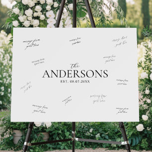 Modern Minimalist Wedding Guest Signing Board