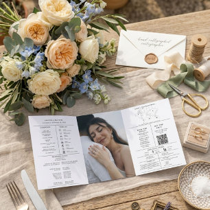 Modern Minimalist Wedding Infographic Program