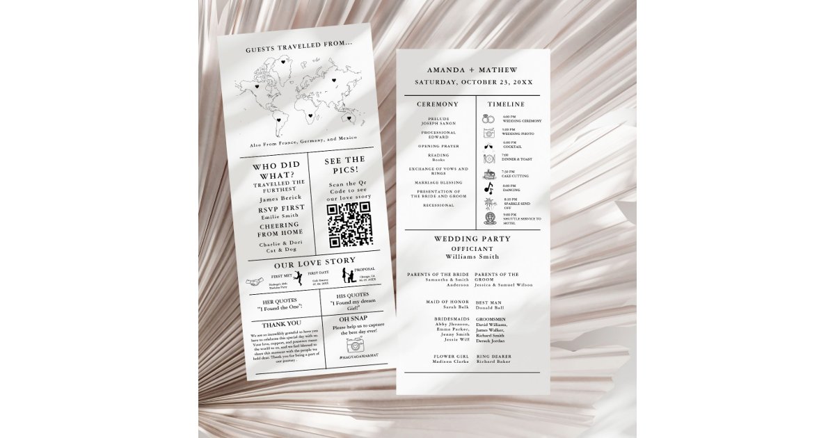 Modern Minimalist Wedding Infographic Program
