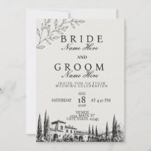 Modern Minimalist Wedding Invitation