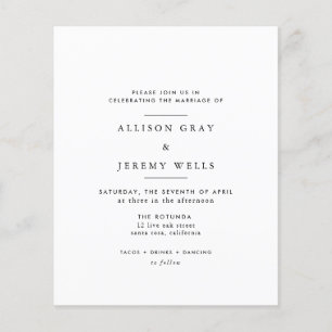 Modern Minimalist Wedding Invitation