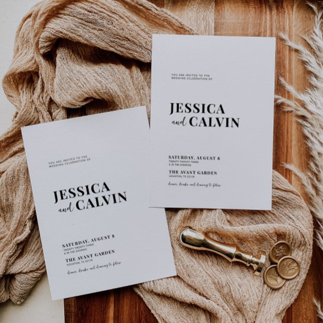  Modern Minimalist Wedding Invitation (Creator Uploaded)