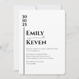 Modern Minimalist Wedding Invitation