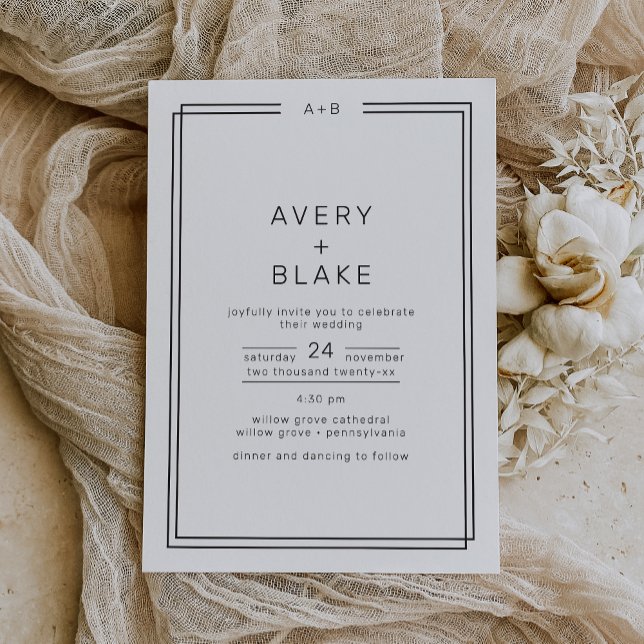 Modern Minimalist Wedding Invitation / AVERY Suite (Modern Minimalist Wedding Invitation / AVERY Suite)