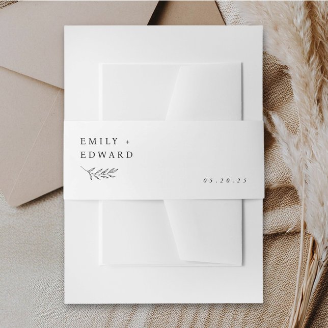Modern Minimalist Wedding Invitation Belly Band (Creator Uploaded)