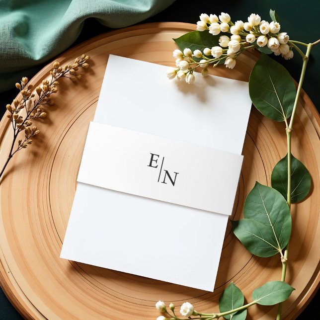 Modern Minimalist Wedding Invitation Belly Band (Creator Uploaded)