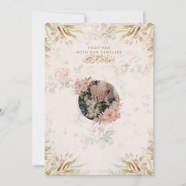Modern Minimalist Wedding Invitation Card – Elegan (Back)