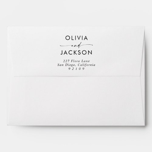 Modern Minimalist Wedding Invitation Envelope 