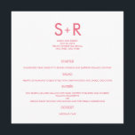 Modern Minimalist Wedding Menu Card<br><div class="desc">This Modern Minimalist collection is simple and stylish,  perfect for adding a contemporary touch to any event. Available in a variety of colors. Custom colors available upon request.</div>