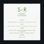 Modern Minimalist Wedding Menu Card<br><div class="desc">This Modern Minimalist collection is simple and stylish,  perfect for adding a contemporary touch to any event. Available in a variety of colors. Custom colors available upon request.</div>