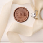 Modern Minimalist Wedding Monogram  Wax Seal Stamp<br><div class="desc">A modern,  minimalist monogram for wedding invitations. Easily edit the template to your desired initials. Modern Minimalist Wedding Monogram Wax Seal Stamp.</div>