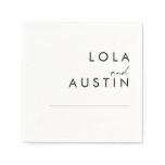 Modern Minimalist Wedding Napkins Modern Minimalist Wedding Napkins