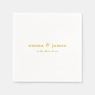 Modern Minimalist Wedding Napkins