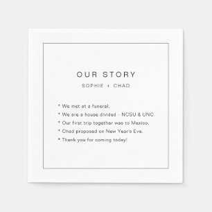 Modern Minimalist Wedding Napkins