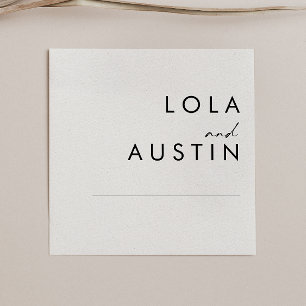 Modern Minimalist Wedding Napkins
