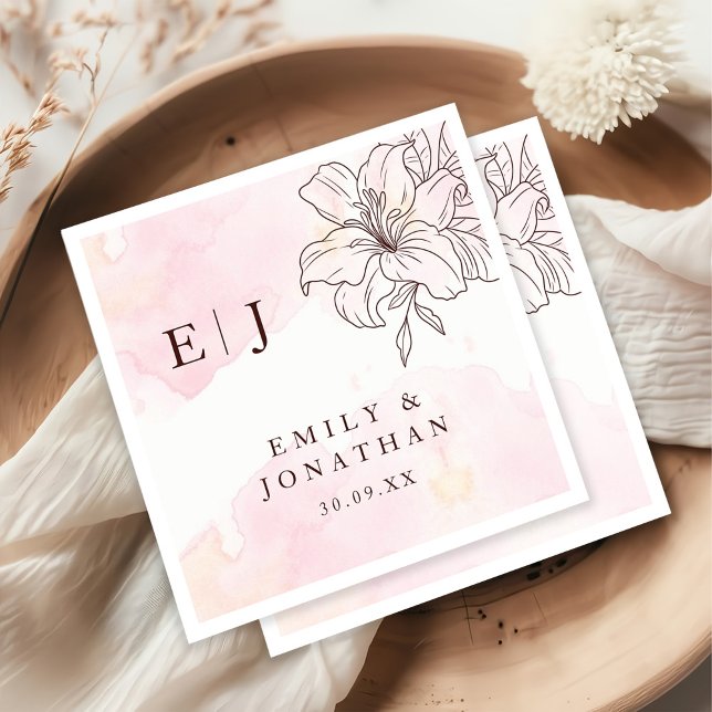 Modern Minimalist Wedding Napkins (Creator Uploaded)