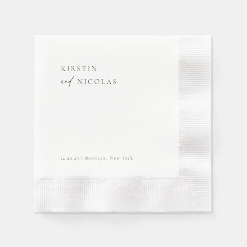 Modern Minimalist Wedding Napkins