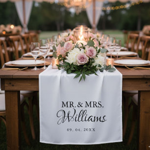 Modern Minimalist Wedding Personalized name Sign Tapestry