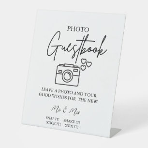 Modern Minimalist Wedding Photo Guestbook Sign