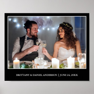 Modern Minimalist Wedding Photo - Pick Color - Poster