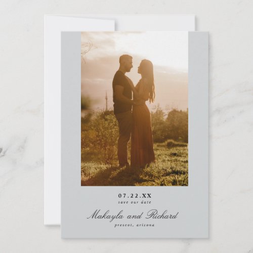 Modern Minimalist Wedding Photo Save The Date