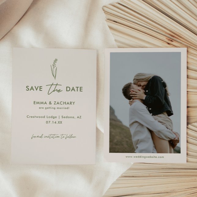 Modern Minimalist Wedding Photo Save The Date (Creator Uploaded)