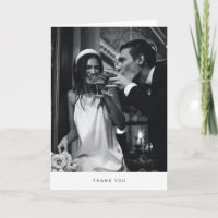 Modern Minimalist Wedding Photo Simple White Blank