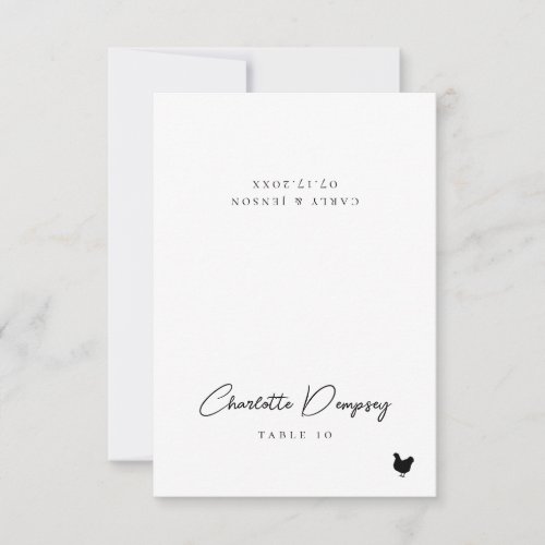 Modern Minimalist Wedding Place Card