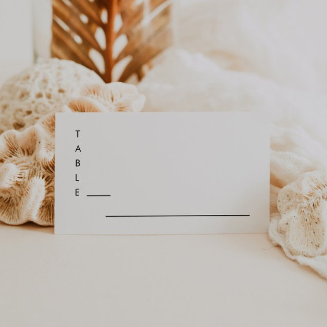 Modern Minimalist Wedding Place Card (Creator Uploaded)