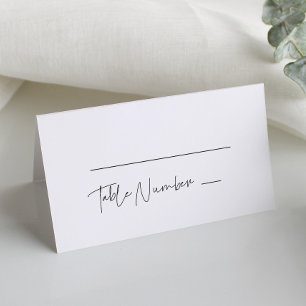 Modern minimalist wedding place card