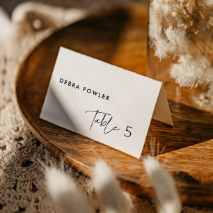 Modern Minimalist wedding place card