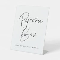 Modern Minimalist Wedding Popcorn bar