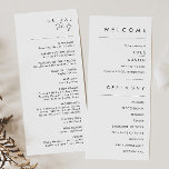 Modern Minimalist Wedding Program<br><div class="desc">This Modern Minimalist wedding program is perfect for your classy boho wedding. Its simple, unique abstract design accompanied by a contemporary minimal script and a white and black color palette gives this product a feel of elegant formal luxury while staying simplistic, chic bohemian. Keep it as is, or choose to...</div>