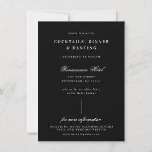 Modern Minimalist Wedding Reception Card
