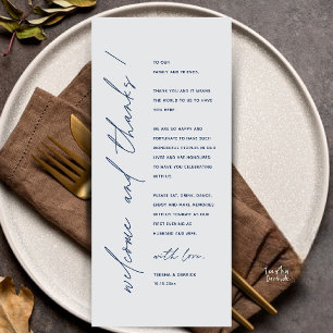 Modern Minimalist Wedding Reception Thank You Card