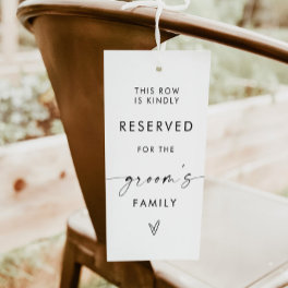 Modern Minimalist Wedding Reserved Sign