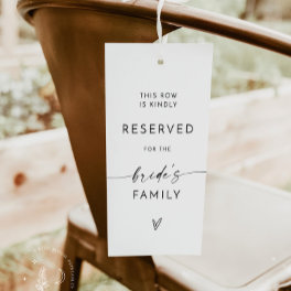 Modern Minimalist Wedding Reserved Sign