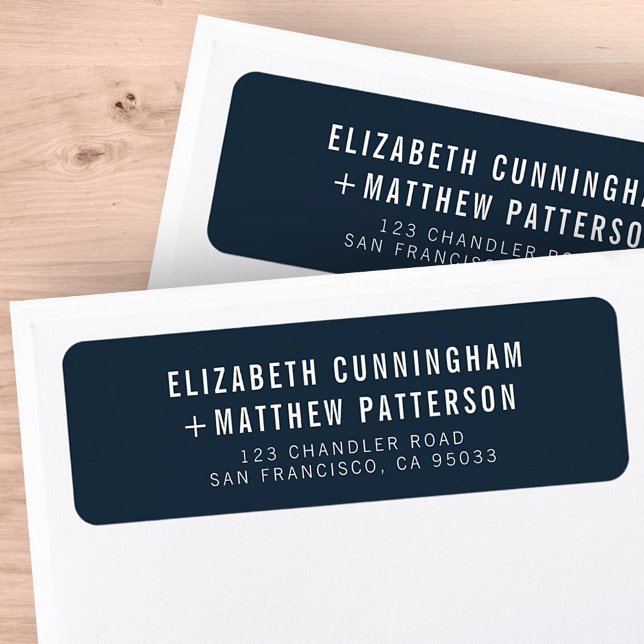 Modern + Minimalist Wedding Return Address Label (Creator Uploaded)