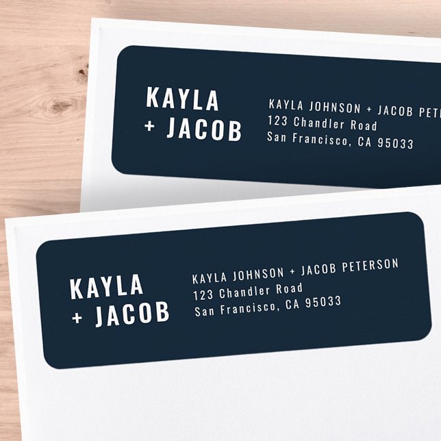 Modern + Minimalist Wedding Return Address Label (Creator Uploaded)