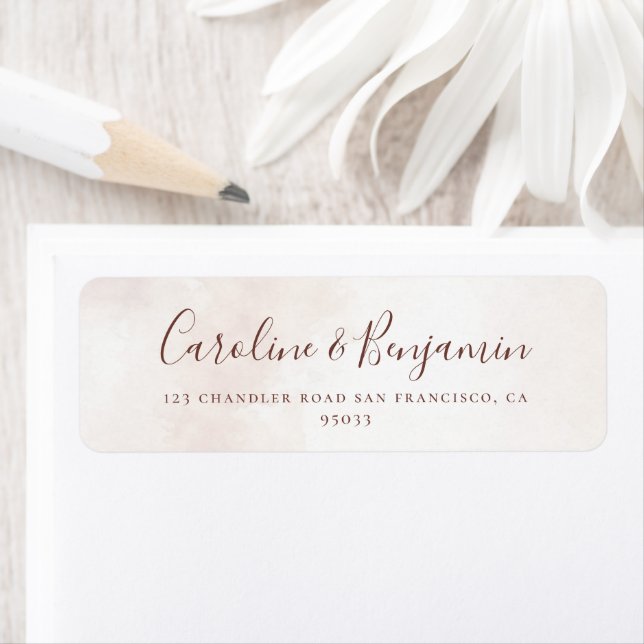 Modern Minimalist Wedding Return Address Label (Insitu)