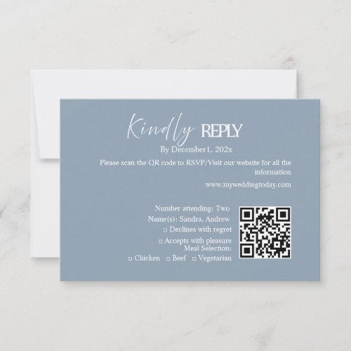 Modern Minimalist Wedding RSVP Card